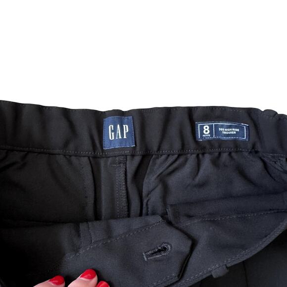 Gap 365 High Rise Pleated Trousers Black Women's Size 8 Petite - Picture 5 of 7